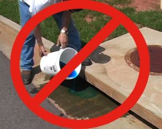 Do Not Pour Oil down Stormwater Drains